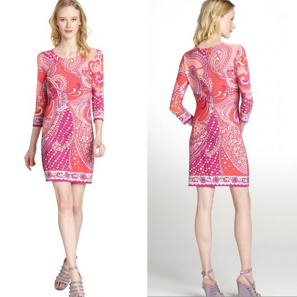 새로운 드레스 이탈리아 패션 탄성 뜨개질 패션 아름다운 드레스